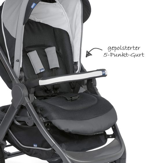 Chicco Passeggino Duo Stylego Up Crossover - Nero Jet