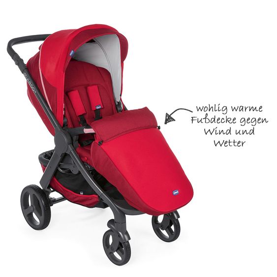 Chicco Kombi-Kinderwagen Duo Stylego Up Crossover - Red Passion