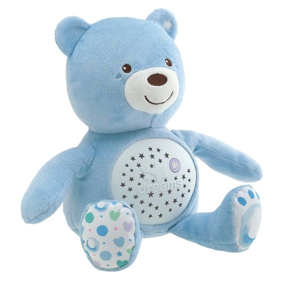 Chicco Kuscheltier mit Nachtlicht Baby Bär - Blau