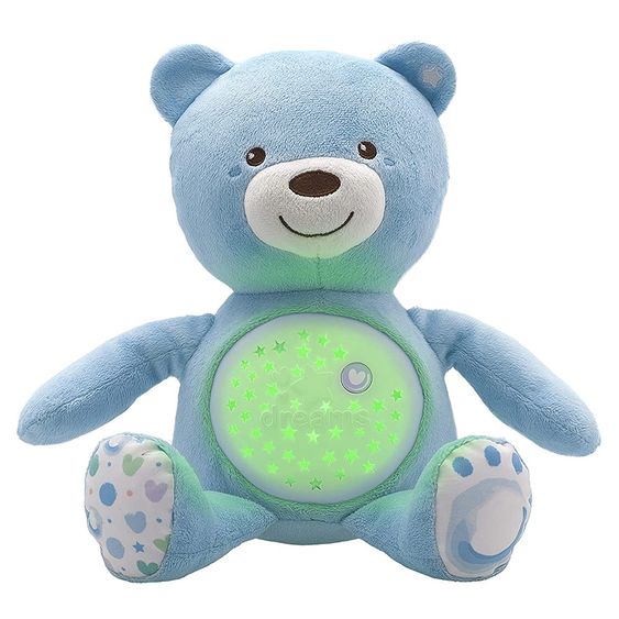 Chicco Kuscheltier mit Nachtlicht Baby Bär - Blau