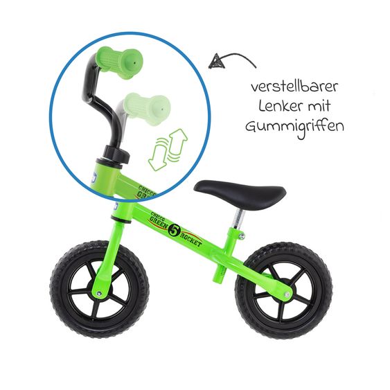 Chicco Laufrad Thunder von 2-5 Jahre, Stichfeste Reifen, höhenverstellbarer Sitz & Lenker - Green
