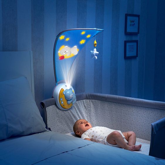 Chicco Mobile mit Projektor Next2Moon - Blau