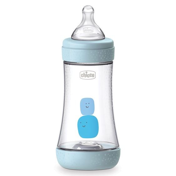 Chicco PP-Flasche Perfect5 Anti-Kolik 240 ml - Silikon Gr.2 - Blau