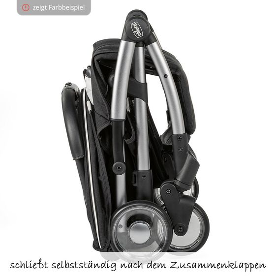 Chicco Reisebuggy Goody bis 22 kg belastbar mit Selbstschließmechanismus inkl. Regenschutz - Cool Grey
