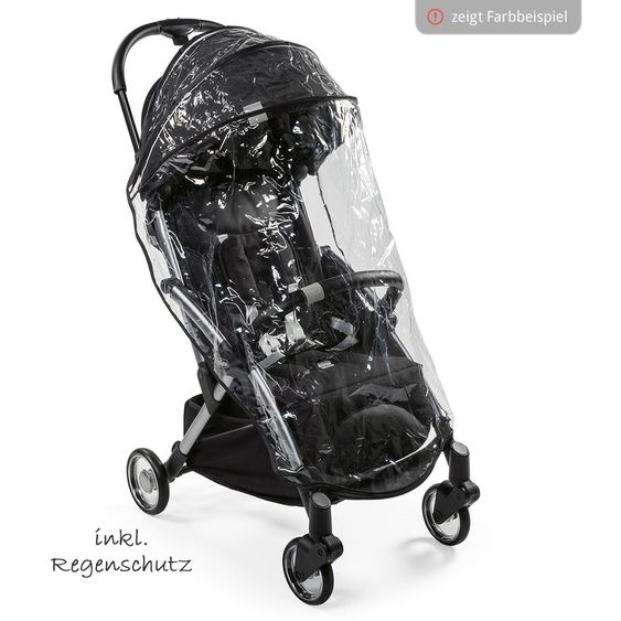 Chicco Reisebuggy Goody bis 22 kg belastbar mit Selbstschließmechanismus inkl. Regenschutz - Cool Grey