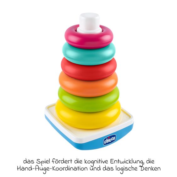 Chicco Ringturm mit 6 farbigen Ringen zum stapeln
