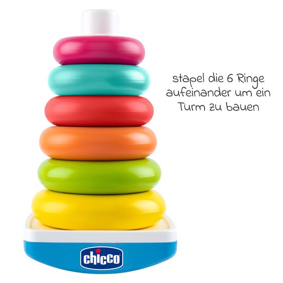 Chicco Ringturm mit 6 farbigen Ringen zum stapeln