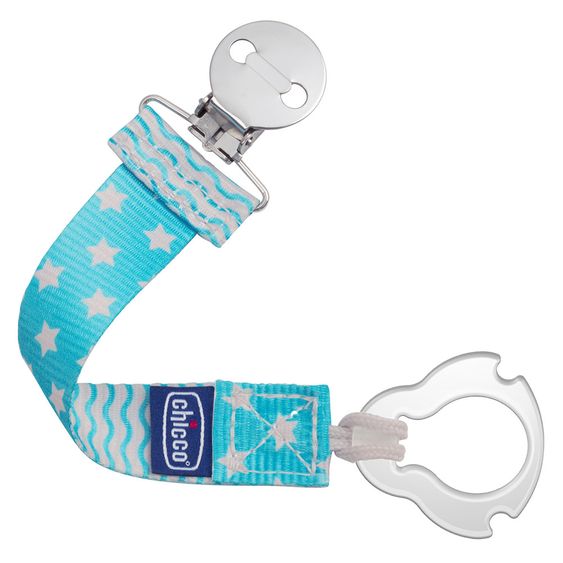 Chicco Schnullerband Fashion Clip - Blau