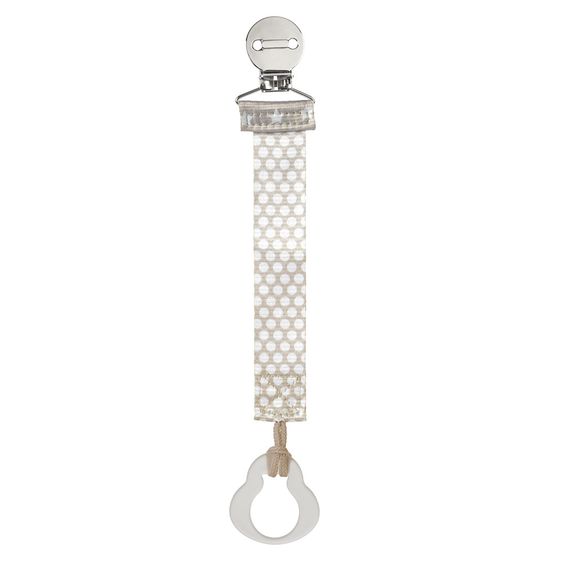 Chicco Schnullerband Fashion Clip - Grau