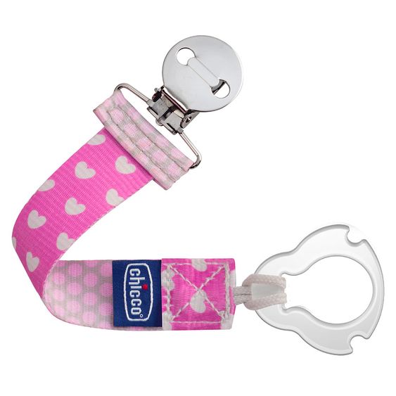 Chicco Schnullerband Fashion Clip - Pink