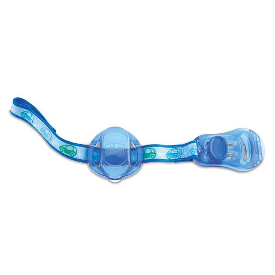 Chicco Cinghia per ciuccio con protezione del capezzolo - Blu