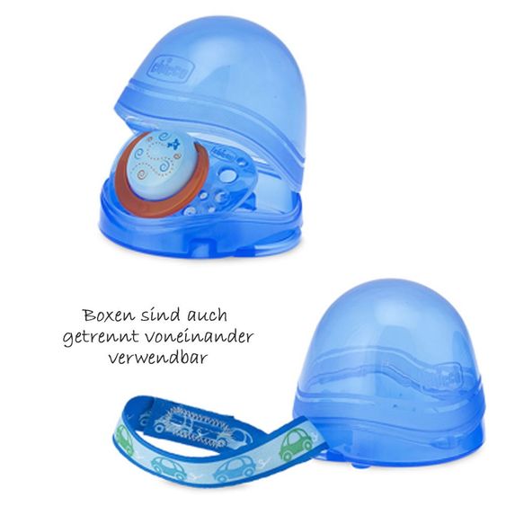 Chicco Schnullerbox für 2 Schnuller - Blau