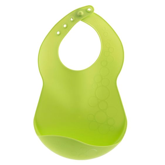 Chicco Silikon-Lätzchen Easy Flex Bib mit Auffangschale - Grün