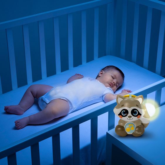 Chicco Spieluhr mit Nachtlicht Smoky der Waschbär