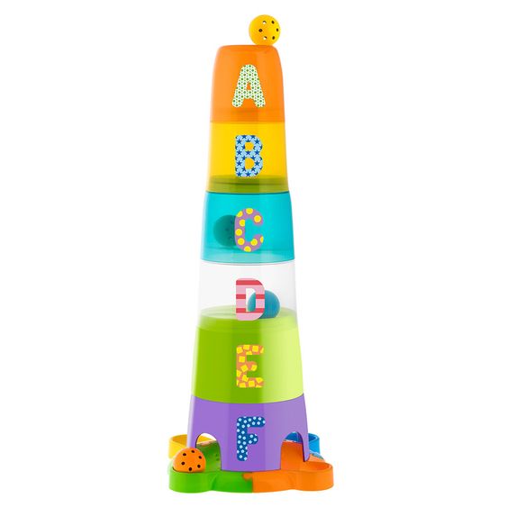 Chicco Stapelturm 2-in-1 Stapelbecher & Kugelbahn
