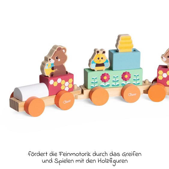 Chicco Teddys Zug - My Wood Friends inkl. Zubehör