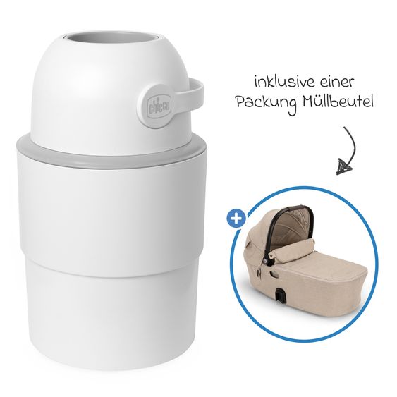 Chicco Teleskop-Windeleimer Odour Off inkl. 1 Pck. Müllbeutel - Weiß