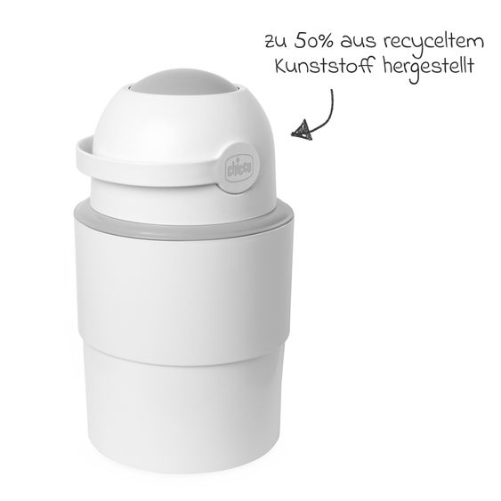 Chicco Teleskop-Windeleimer Odour Off inkl. 1 Pck. Müllbeutel - Weiß