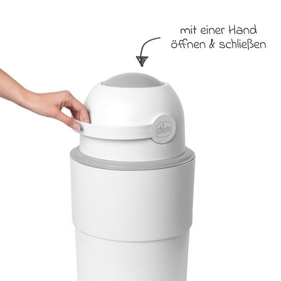 Chicco Teleskop-Windeleimer Odour Off inkl. 1 Pck. Müllbeutel - Weiß