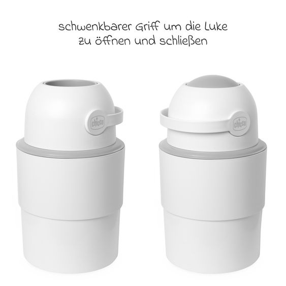 Chicco Teleskop-Windeleimer Odour Off inkl. 1 Pck. Müllbeutel - Weiß