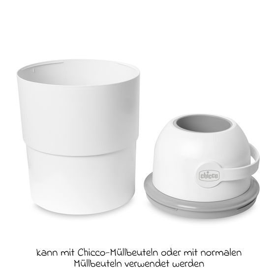 Chicco Teleskop-Windeleimer Odour Off inkl. 1 Pck. Müllbeutel - Weiß