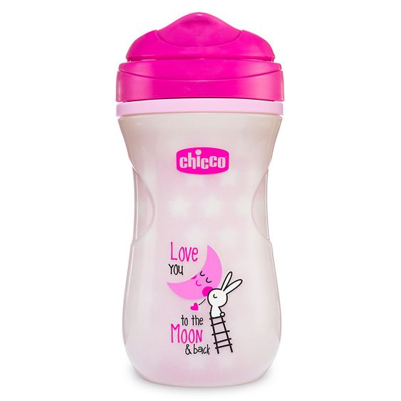 Chicco Trinklernbecher Shiny Cup 200 ml - leuchtet im Dunkeln - Rosa