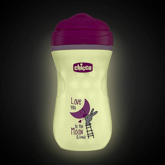 Chicco Trinklernbecher Shiny Cup 200 ml - leuchtet im Dunkeln - Rosa