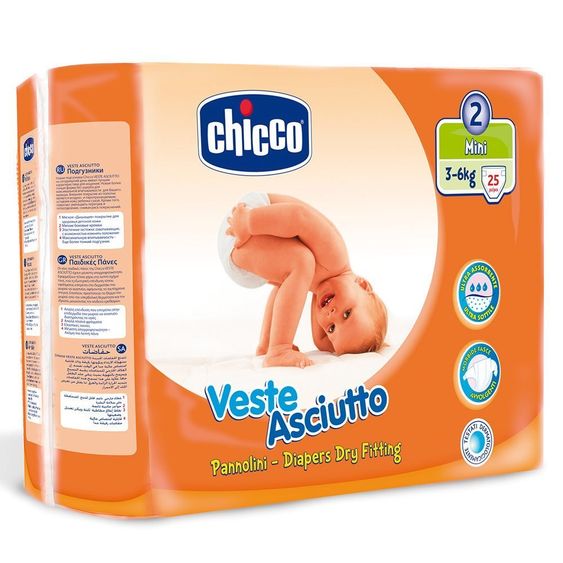 Chicco Windel 25er Pack - Veste Asciutto Mini - Gr. 2