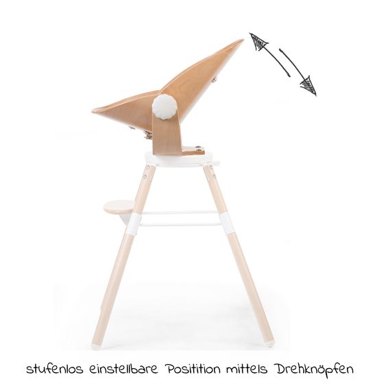 Childhome 4-tlg. Evolu 2 Newborn-Set - Hochstuhl 2in1 mit Schalensitz Nordic + Neugeborenenaufsatz + Sitzverkleinerer + Essbrett mit Anti-Rutsch-Auflage