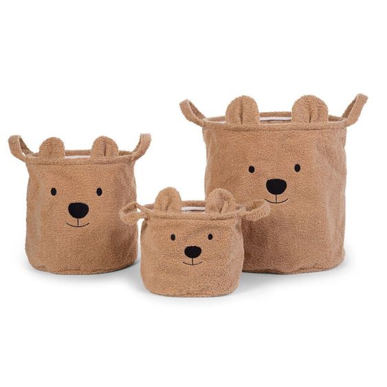 Childhome Aufbewahrungskorb 3er Set - Teddy - Braun