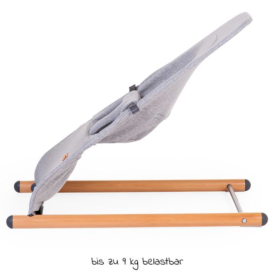 Childhome Babywippe Evolux ab der Geburt nutzbar Gewicht nur 3,8 kg - Natur Jersey Grau