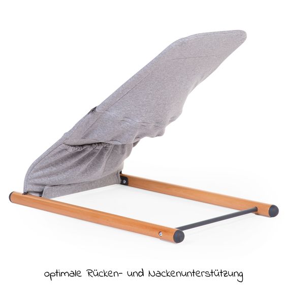 Childhome Babywippe Evolux ab der Geburt nutzbar Gewicht nur 3,8 kg - Natur Jersey Grau