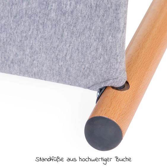 Childhome Babywippe Evolux ab der Geburt nutzbar Gewicht nur 3,8 kg - Natur Jersey Grau