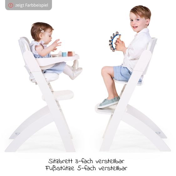 Childhome Evosit Newborn-Set - mitwachsender Hochstuhl mit abnehmbarem Essbrett + Neugeborenenaufsatz - Stone Grey