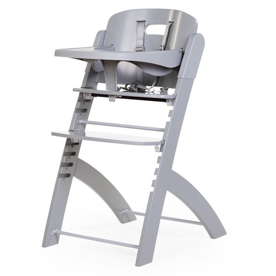 Childhome Hochstuhl Evosit mitwachsend ab 6 Monate mit abnehmbarem Essbrett - Stone Grey
