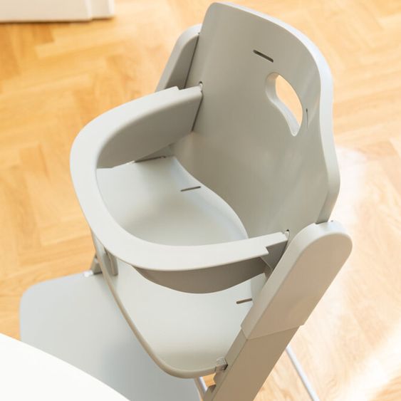 Childhome Hochstuhl Evosit mitwachsend ab 6 Monate mit abnehmbarem Essbrett - Stone Grey