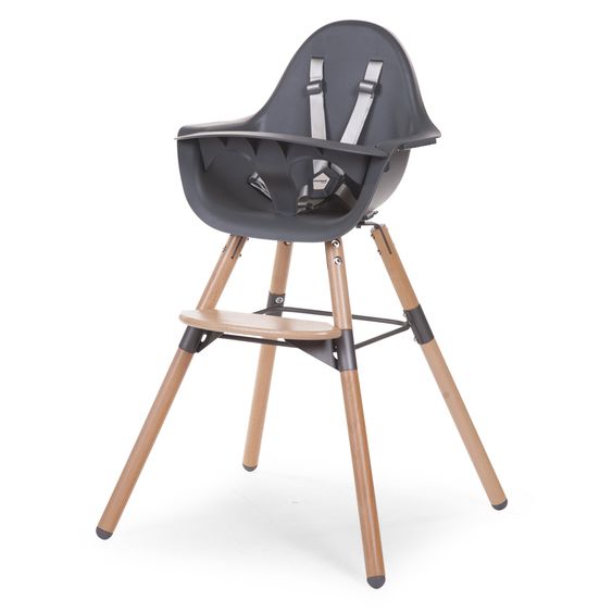 Childhome Hochstuhl / Kinderstuhl 2 in 1 Evolu 2 - Natur / Anthrazit