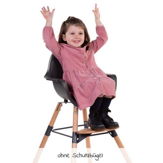 Childhome Hochstuhl / Kinderstuhl 2 in 1 Evolu 2 - Natur / Anthrazit