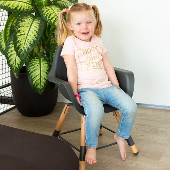 Childhome Hochstuhl / Kinderstuhl 2 in 1 Evolu 2 - Natur / Anthrazit