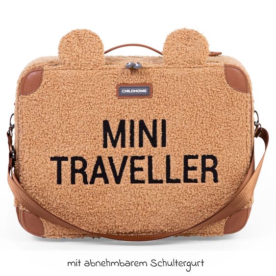 Childhome Kinderkoffer Mini Traveller - Teddy - Braun