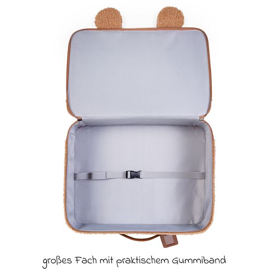 Childhome Kinderkoffer Mini Traveller - Teddy - Braun