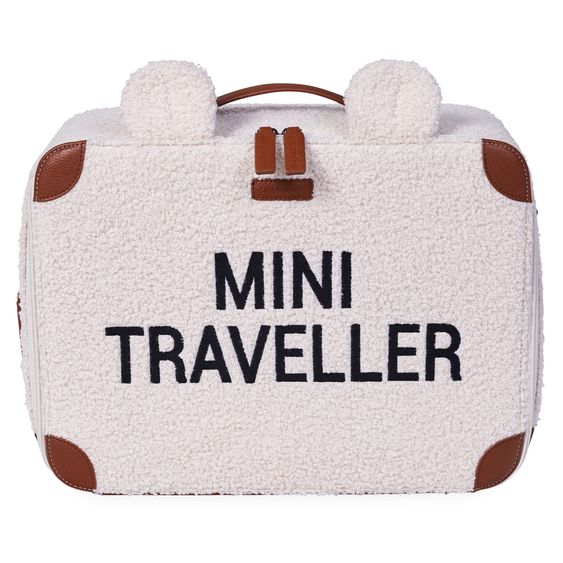 Childhome Kinderkoffer Mini Traveller - Teddy - Offwhite