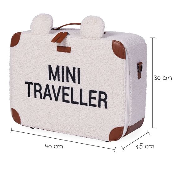 Childhome Kinderkoffer Mini Traveller - Teddy - Offwhite