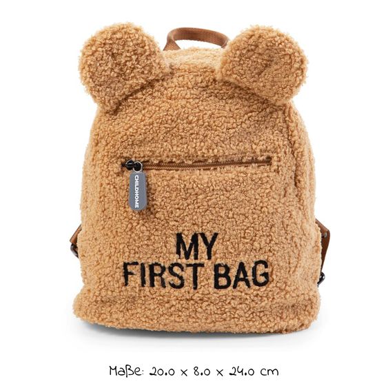 Childhome Kinderrucksack My First Bag - Teddy - Braun