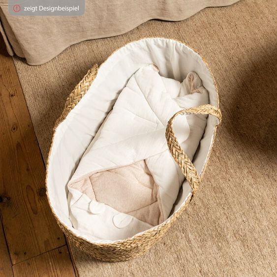 Childhome Moseskorb / Babykorb aus natürlichem Seegras inkl. Matratze