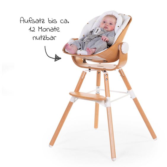 Childhome Neugeborenen-Sitz für Hochstuhl Evolu 2 - Natur / Weiß