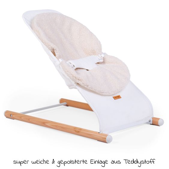 Childhome Sitzverkleinerer / Liegekissen für Wippen universell - Teddy - Ecru