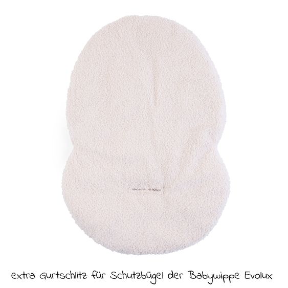 Childhome Sitzverkleinerer / Liegekissen für Wippen universell - Teddy - Ecru
