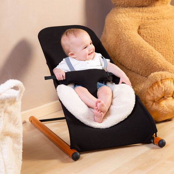 Childhome Sitzverkleinerer / Liegekissen für Wippen universell - Teddy - Ecru