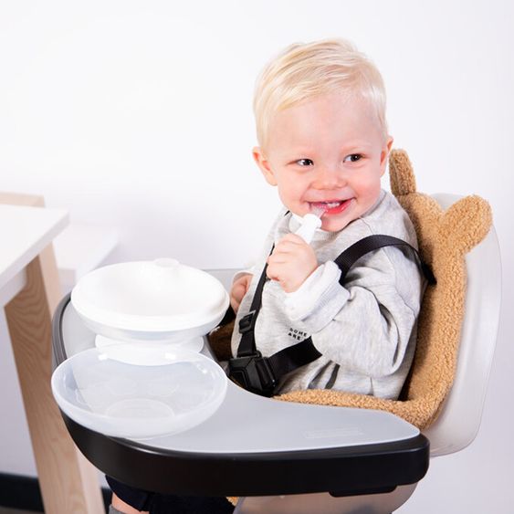 Childhome Sitzverkleinerer / Sitzkissen für Hochstuhl Evolu - Teddy - Braun